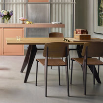 北欧实木家用小户型现代简约方形餐桌椅组 合伸缩吃饭桌子轻奢(橡木黑色腿160x80x75)