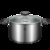 美的(Midea) TG24S02 汤锅加厚304不锈钢家用煮锅宝宝辅食热奶锅电磁炉燃气