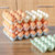 可叠加鸡蛋收纳盒装鸡蛋的盒子厨房冰箱鸡蛋盒家用保鲜蛋托放蛋架(北欧绿24格 默认版本)