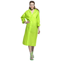 雨衣女 时尚环保连体雨披 户外徒步旅游J820 绿色(绿色)(M)