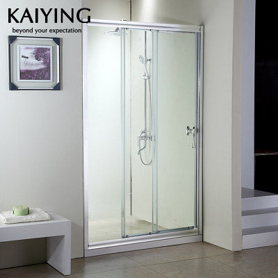 凯鹰(KAIYING)整体淋浴房8mm厚浴室钢化玻璃隔断(三门联动)可定制86L(右开门)