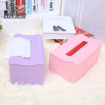 双庆 抽纸盒炫彩桌面纸巾盒3103(紫色PA1202)