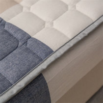 善纯全棉水洗床笠夹棉床罩套-蓝雨150*200 舒适柔软,全棉品质