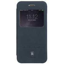倍思Iphone6s手机壳4.7英寸 6/6S手机壳翻盖皮套保护套 宝蓝色