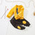 小马蒙奇18秋冬款男女宝宝加绒套装卡通恐龙保暖卫衣两件套(120 黄色)
