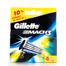 美国吉列 Gillette 男士剃须刀片(锋速3 剃须刀片4片装 0099)