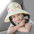 小小萌 宝宝帽子婴儿帽子童装婴儿用品小猫双面遮阳帽猫头鹰(均码（头围约52） 黄色)