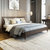 进畅家具 床 实木床简约现代双人床1.8米1.5m北欧白蜡木床新中式卧室婚床(1.5*2米（胡桃色） 床)