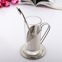 思柏飞250ml爱尔兰咖啡杯茶杯玻璃杯热饮杯饮料杯水杯套装 玻璃杯 双层 茶水杯 杯子一个 250ml(杯垫+勺子+杯子)
