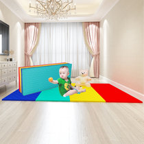 可折叠宝宝爬行垫地垫子铺地加厚婴儿童爬爬垫客厅折叠家用床垫(折叠布垫【厚】20mm 180*200)