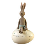 莎芮 北欧风格树脂情侣兔客厅电视柜摆设创意可爱兔子装饰工艺品(2012506-A)