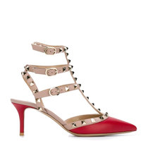 Valentino女士红色皮革凉鞋 QW1S0375VOD-R1935.5红 时尚百搭