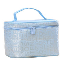 大容量防水旅行字母化妆包收纳包手提多功能美容包(蓝色小号)