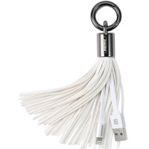 睿量REMAX 流苏便携数据线 3.0A快速充电 钥匙漂亮吊环(白色)