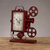 莎芮 欧式复古铁艺放映机模型钟表座钟创意店铺橱窗静音钟台钟桌面摆件(F08C红色)第2张高清大图