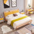A家 家具 双人床单人床实木框床彩色北欧架子1.5米1.8米床现代简约卧室家具(床+床垫+床头柜*2 1.8*2米框架床)