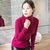 Mistletoe新款女装毛衫韩版女式毛衣纯色针织衫套头高领打底衫(枚红色 均码)