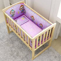 竹咏汇  实木婴儿床 宝宝摇篮床 小摇床儿童床可变书桌(6)