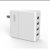 360超级充电器多口USB 4口智能排插插座手机充电器2.4A多功能(白色旅行版)