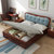 实木床现代婚床简约软靠单人床1.5m1.8米双人床卧室家具北欧  1800mm*2000mm 框架结构(单床颜色备注)