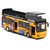 鸭小贱1：32澳门双层观光大巴车模型合金公共汽车儿童玩具声光回力小汽车677-4(黄色)