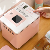 柏翠面包机家用全自动烘培早餐机自动双管烘培发酵和面机PE6600(粉色PN)