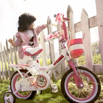 优贝儿童自行车女孩单车16寸珍妮公主系列 (4-7岁)小公主座驾 锻炼宝宝平衡