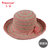 Kenmont帽子5-9岁儿童夏天户外休闲沙滩帽草帽遮阳帽太阳帽防晒帽(珊瑚色 S)