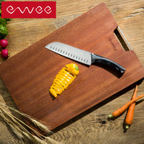 德国ewee 整木菜板砧板进口乌檀木实木家用刀板切菜板案板擀面板(小号（40cm*28cm*3cm）)