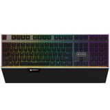 机械键盘 有线键盘 游戏键盘 108键RGB背光键盘(黑色)