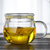 玻璃杯带把家用茶水分离办公室男女透明过滤带盖喝水花茶泡茶杯子(小蜜蜂大号400ML（加厚款）)