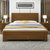 一米色彩实木床双人1.8米高箱储物主卧婚床现代简约新中式单人床1.5经济型(海棠色 1.5*2.0米单个床)第4张高清大图