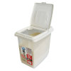 爱丽思IRIS 日本10KG密封防潮虫家用塑料储粮箱米桶米缸 20斤大米MRS-10(白色)
