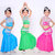 新款儿童傣族舞蹈服装女孩傣族演出服傣族孔雀舞裙表演服装鱼尾裙(150 白)