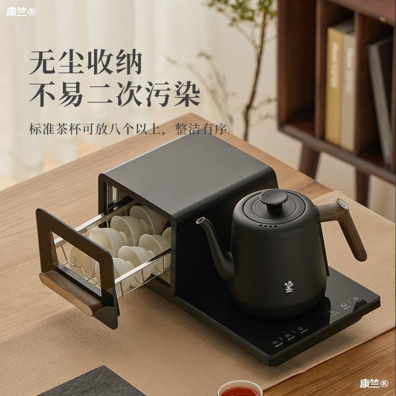 鸣盏电热水壶 家用恒温烧水壶泡茶全自动上水壶茶台保温一体