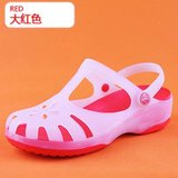 DSXN*儿童凉鞋洞洞鞋变色小玛丽珍 男女大童鞋沙滩鞋亲子鞋DD0902(大红 J2)