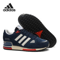阿迪达斯/Adidas男鞋三叶草男子跑步鞋休闲鞋透气运动鞋(深蓝红白)
