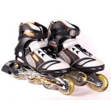 成人款专业轮滑鞋 透气 软皮 优质滑冰鞋 IF-008(黑橘 40)