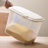 家用10kg15kg米面收纳箱带滑轮防虫米箱米桶(翻盖式12L(10kg大米))