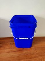 20升20kg正方形塑料方桶包装桶压盖加厚肥料乳胶漆桶垃圾分类全新(正方形20升20kg压盖蓝色无盖)
