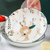 4/6人日式碗碟套装 家用陶瓷碗盘面碗汤碗碟子碗筷子组合情侣餐具(一鹿有你 8英寸大盘-2只装)