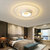 2020年古娜新款北欧简约现代LED创意个性花朵客厅吸顶灯饰房间卧室灯(哑白+透明 直径62cm单色)