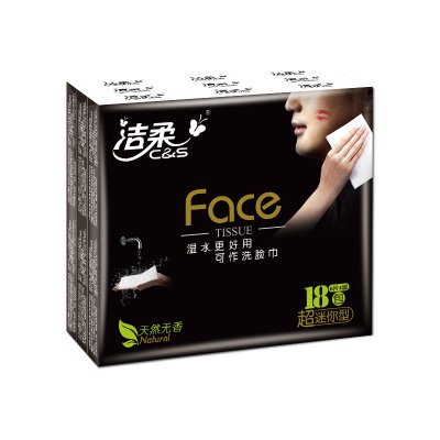 洁柔Face天然无香4层更厚实 迷你型纸手帕 湿水不易烂 可做擦脸巾 夏季必备 (18包装)(1条) 洁柔Face天然无香4层更厚实 迷你型纸手帕 湿水不易烂 可做擦脸巾 夏季必备 (18包装)(1条)
