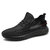 BEBEERU2021新款透气飞织椰子鞋350透明双色底男士运动鞋休闲潮流男鞋子  SXP2105(黑色 44)