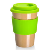 壳氏唯 稻壳马克杯一站购环保喝水杯儿童办公室情侣咖啡杯创意简约 经典款400ML 绿色