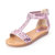 毅雅 夏季新款 甜美亮片水钻舒适平跟女凉鞋YY1744511 (粉色 39)