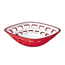 意大利 Guzzini 进口果篮家用厨房方口果盘餐具水果盘 真快乐厨空间(红)