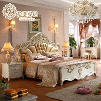 拉斐曼尼 FA021 欧式床 法式田园实木双人床1.8米 卧室奢华公主床(雕花床 1.8m*2.0m)