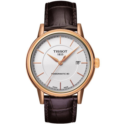 天梭(tissot)手表 卡森系列机械情侣表男表皮带腕表t085.407.36.011.
