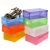 友纳 加厚女款透明鞋盒 塑料鞋盒 收纳盒 10只装宝蓝透明均码(紫色透明)